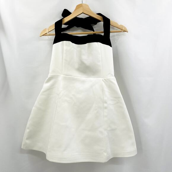 Showpo. Broome Contrast Halter Tie Tulip Skirt Mini Dress - Picture 3 of 10